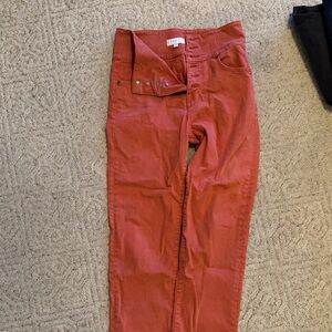 Joie Women's High Rise Jeans in Brick Red